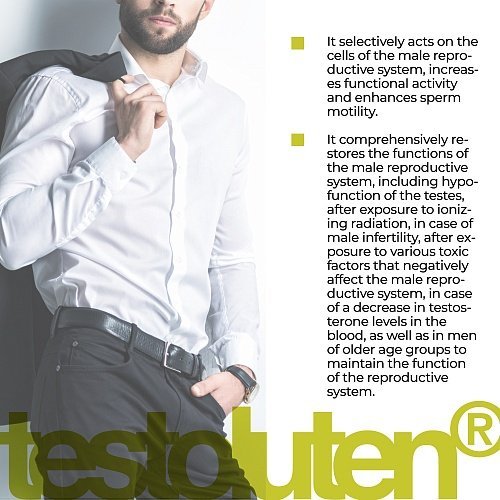 Testoluten – Support for the male reproductive system – 20/60 capsules - Image 3