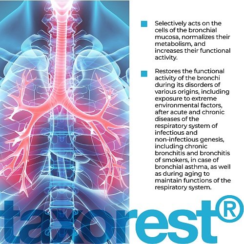 Taxorest | Таксорест – Напреднала респираторна подкрепа с бронхиални пептиди (20/60 капсули) - Image 3